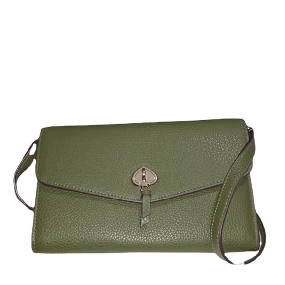 ♠️ kate spade ♠️Marti Pebbled Leather Flap Wallet Crossbody Bag, Enchanted Green - Picture 5 of 13